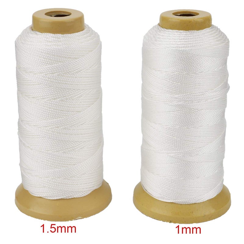 McFanBe 656 Feet Twisted Nylon Line Twine String Cord for Gardening Marking DIY Projects Crafting Masonry (White, 1mm-656 feet) - Image 4